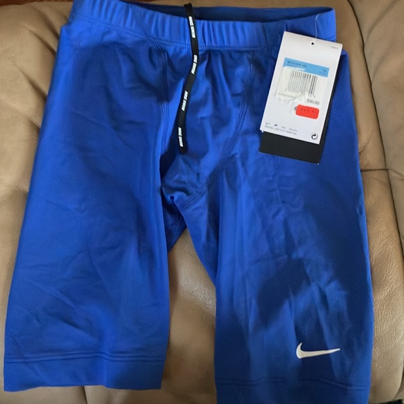NWT Nike Men's HydraStrong Vex Jammer Swimsuit size 26 Royal Blue - Picture 3 of 4